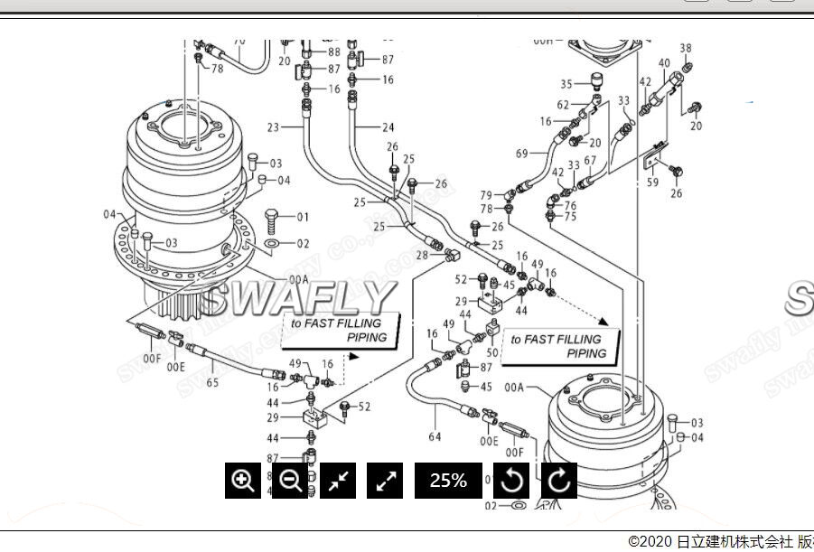 Редуктора поворота Hitachi EX2500 9211624